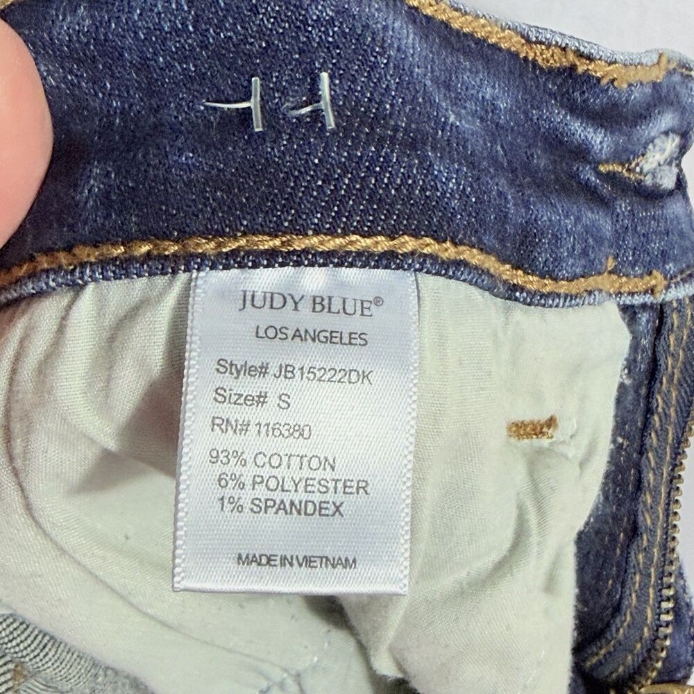 Judy Blue High Rise Stretch Dark Wash Denim Blue Jean Shorts Size S US 2/4 - Picture 7 of 9